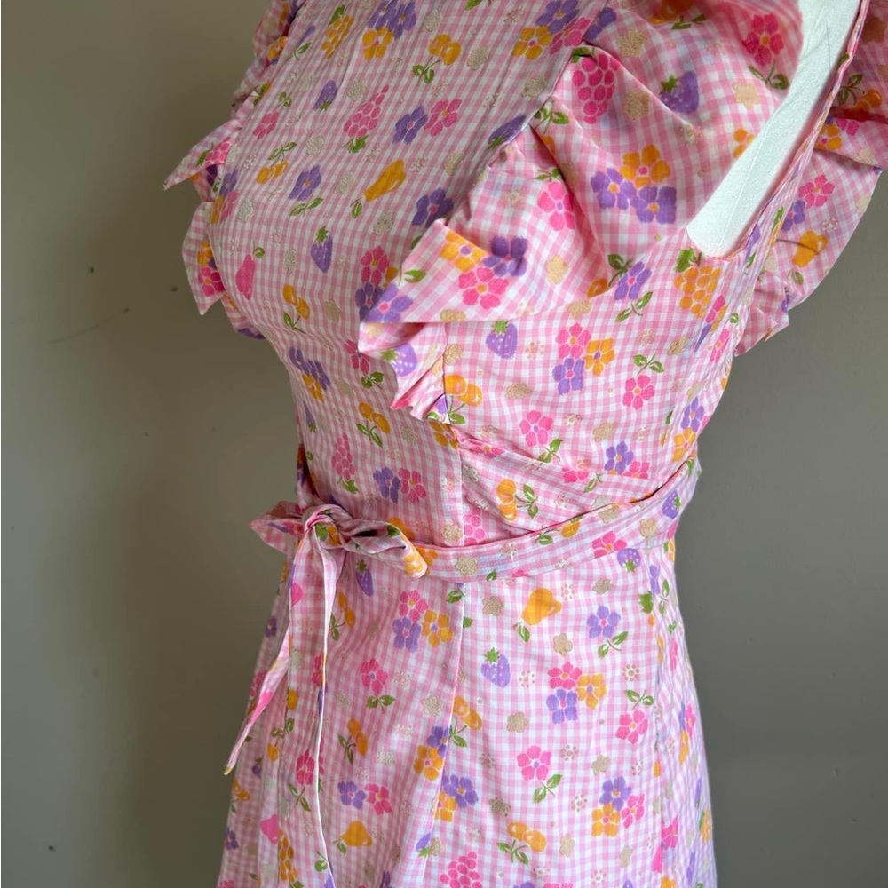 Vintage Pink Floral Dress